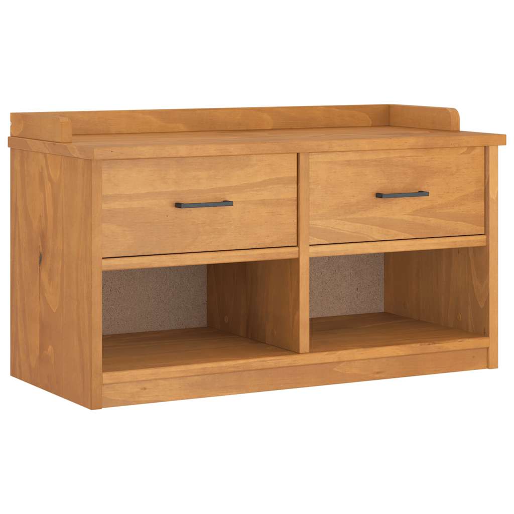 vidaXL Ławka do przedpokoju "SANDNES" 87x40x50 cm lite drewno sosnowe