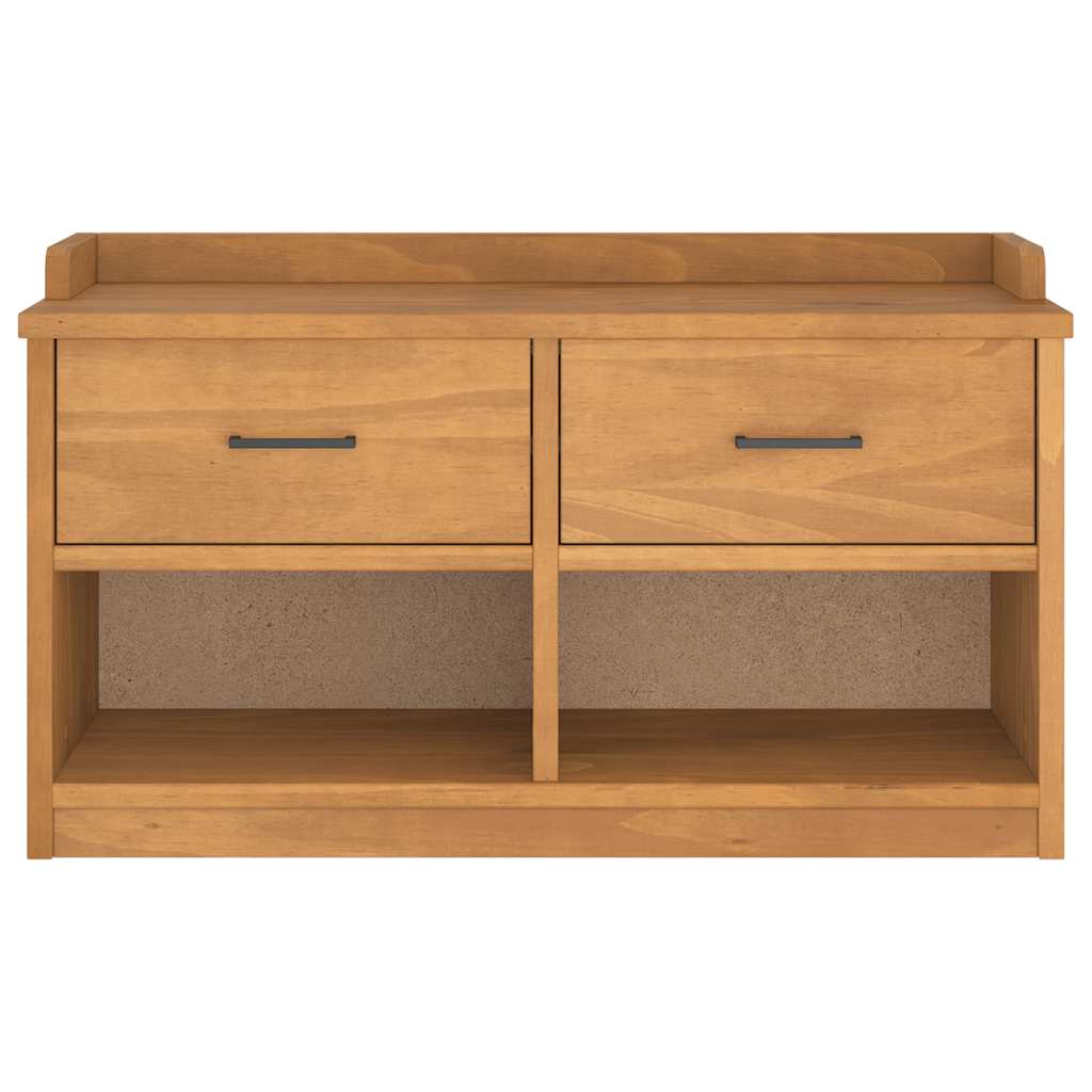 vidaXL Ławka do przedpokoju "SANDNES" 87x40x50 cm lite drewno sosnowe