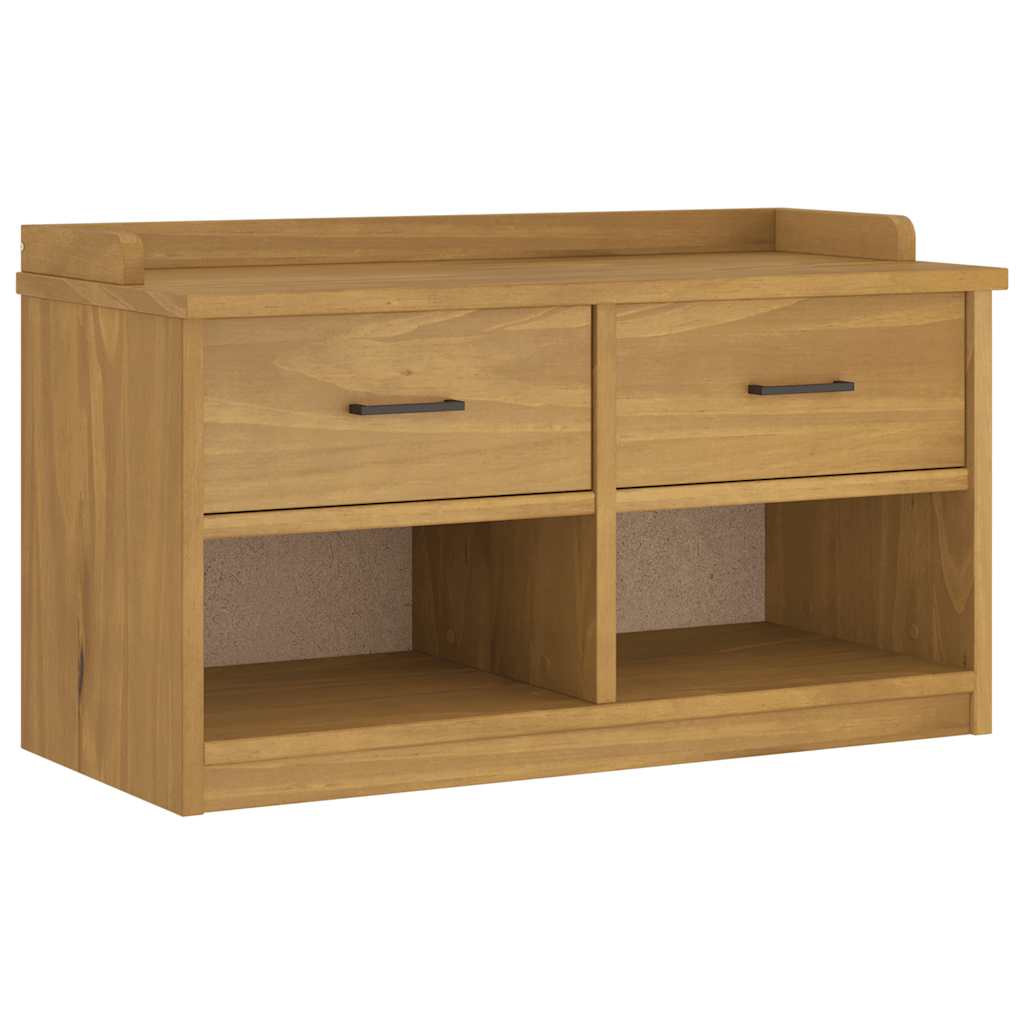 vidaXL Ławka do przedpokoju "SANDNES" 87x40x50 cm lite drewno sosnowe
