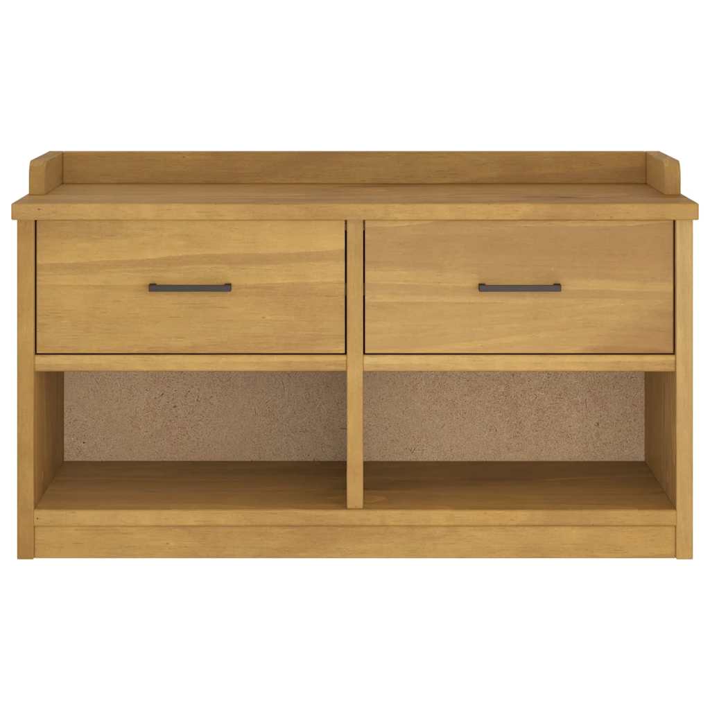 vidaXL Ławka do przedpokoju "SANDNES" 87x40x50 cm lite drewno sosnowe