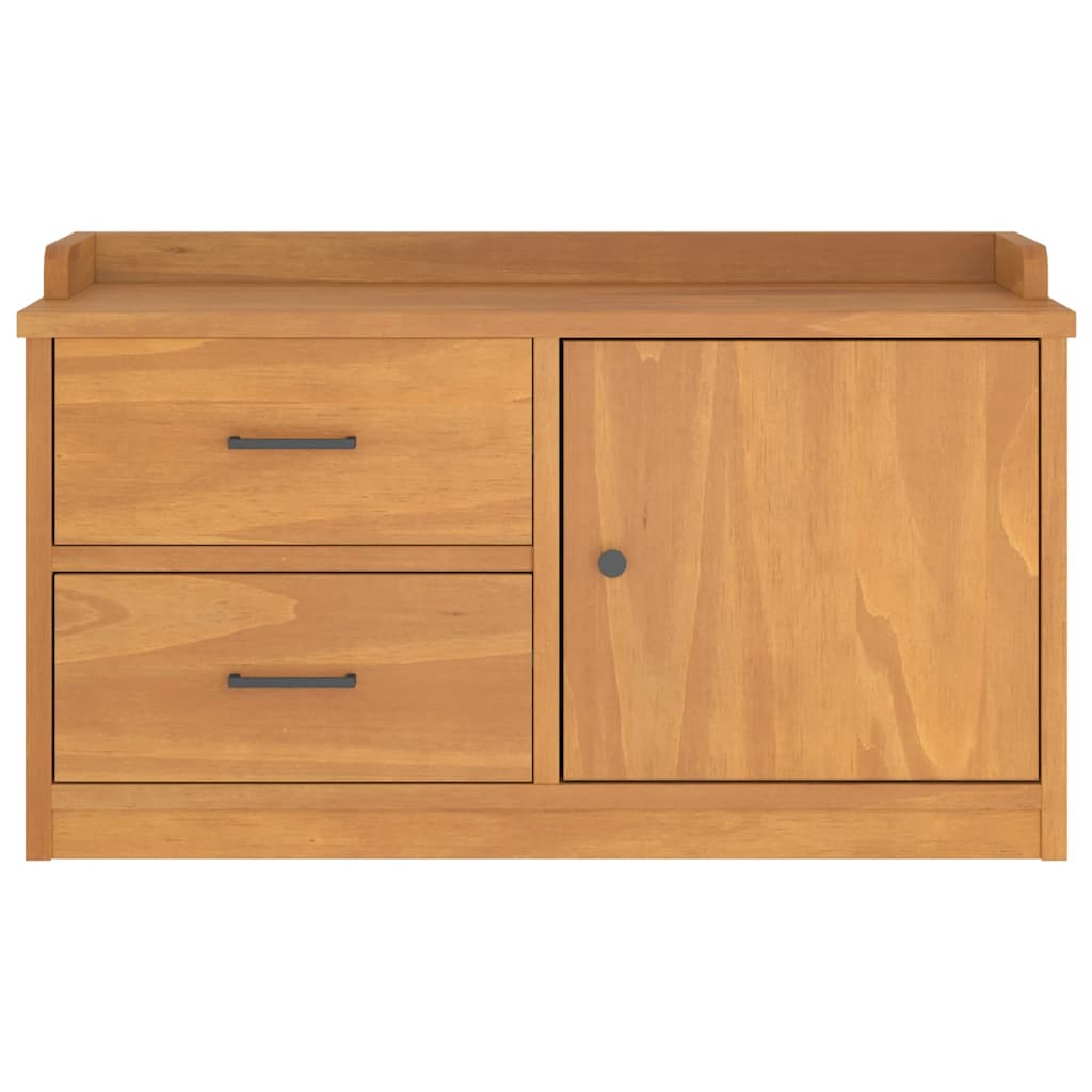 vidaXL Ławka do przedpokoju "SANDNES" 87x40x50 cm lite drewno sosnowe