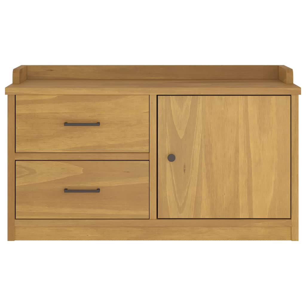 vidaXL Ławka do przedpokoju "SANDNES" 87x40x50 cm lite drewno sosnowe