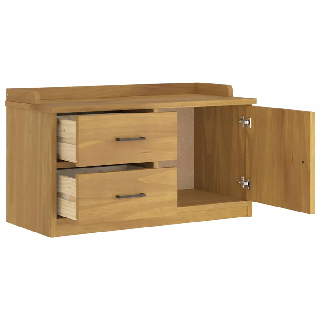 vidaXL Ławka do przedpokoju "SANDNES" 87x40x50 cm lite drewno sosnowe