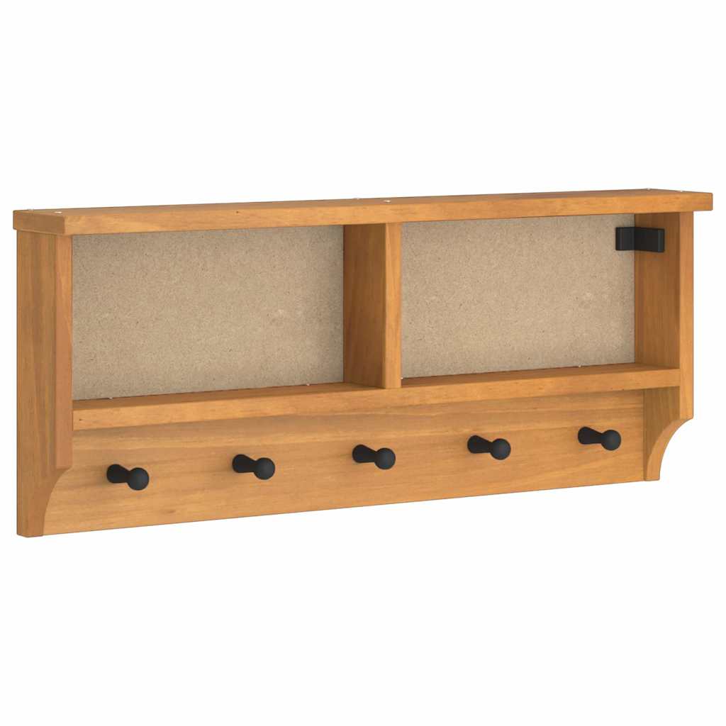 vidaXL Wieszak ścienny na ubrania SANDNES 87x12x35cm Drewno lite Sosna