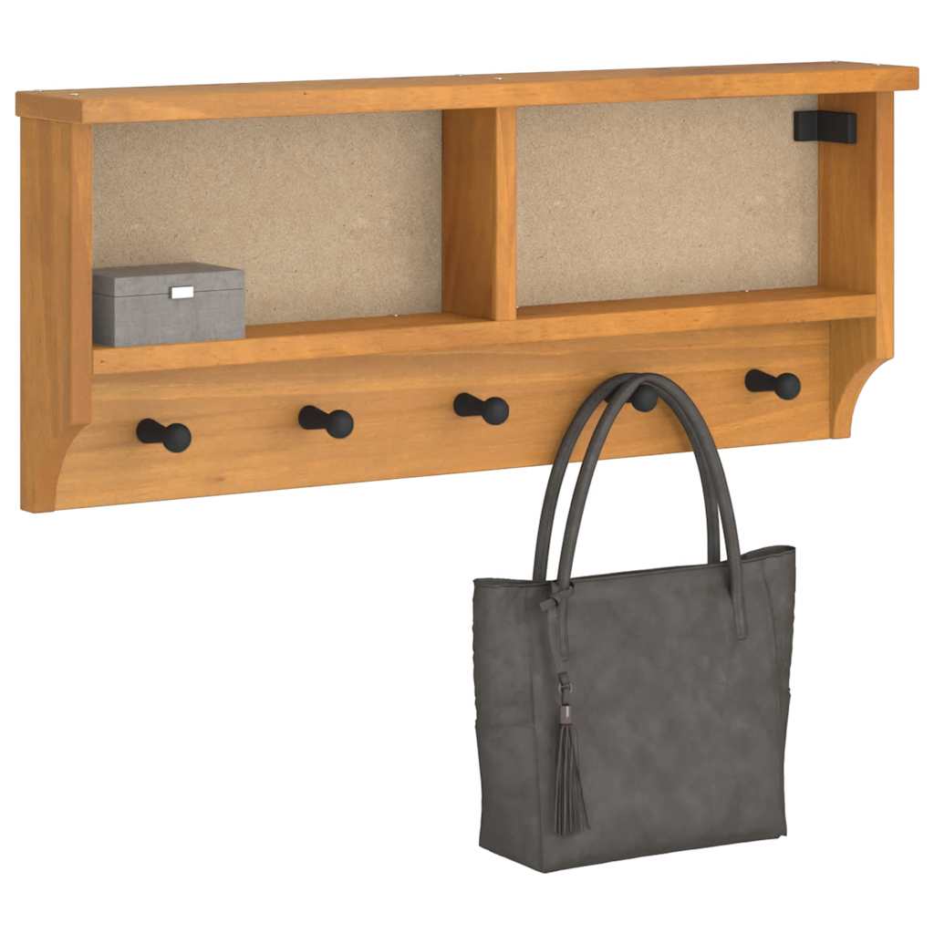 vidaXL Wieszak ścienny na ubrania SANDNES 87x12x35cm Drewno lite Sosna