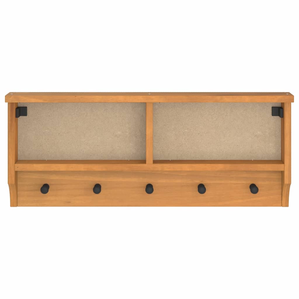 vidaXL Wieszak ścienny na ubrania SANDNES 87x12x35cm Drewno lite Sosna