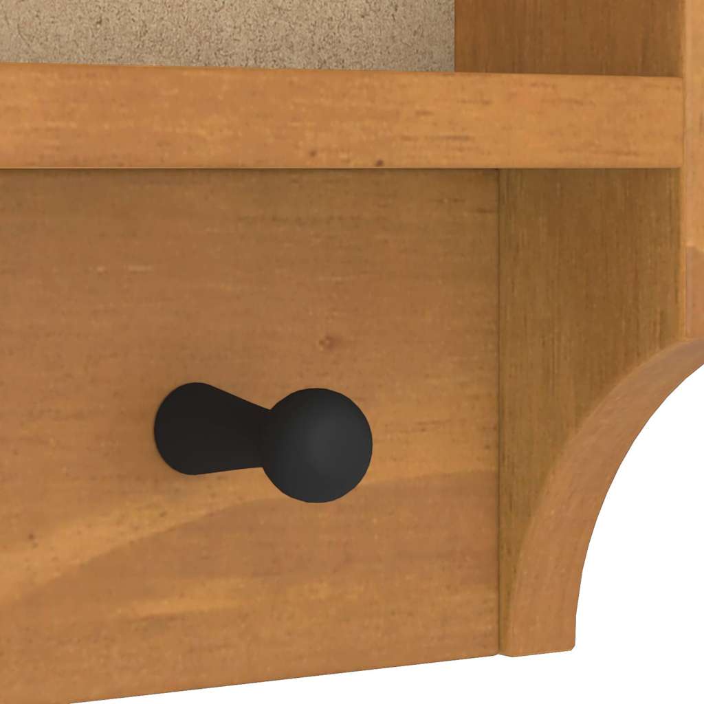 vidaXL Wieszak ścienny na ubrania SANDNES 87x12x35cm Drewno lite Sosna