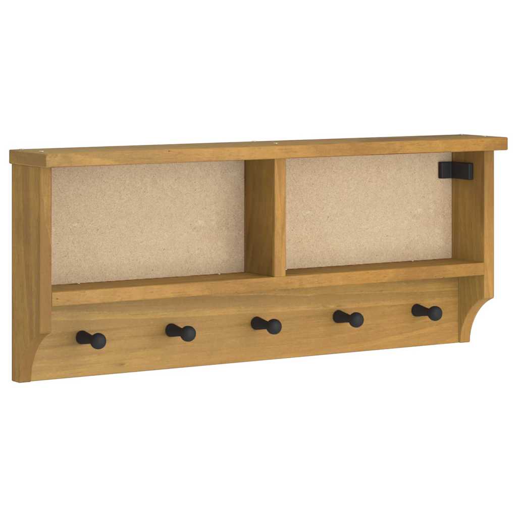 vidaXL Wieszak ścienny na ubrania SANDNES 87x12x35cm Drewno lite Sosna