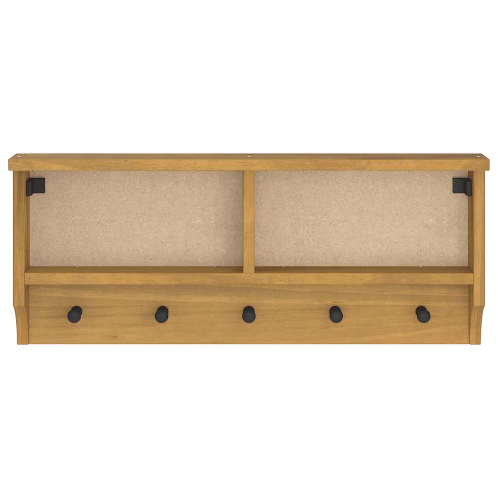 vidaXL Wieszak ścienny na ubrania SANDNES 87x12x35cm Drewno lite Sosna