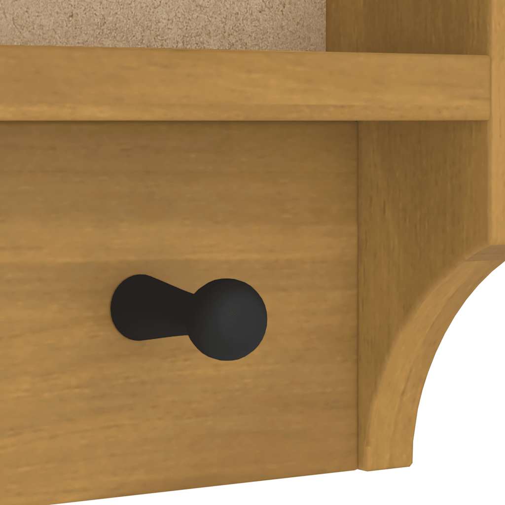 vidaXL Wieszak ścienny na ubrania SANDNES 87x12x35cm Drewno lite Sosna