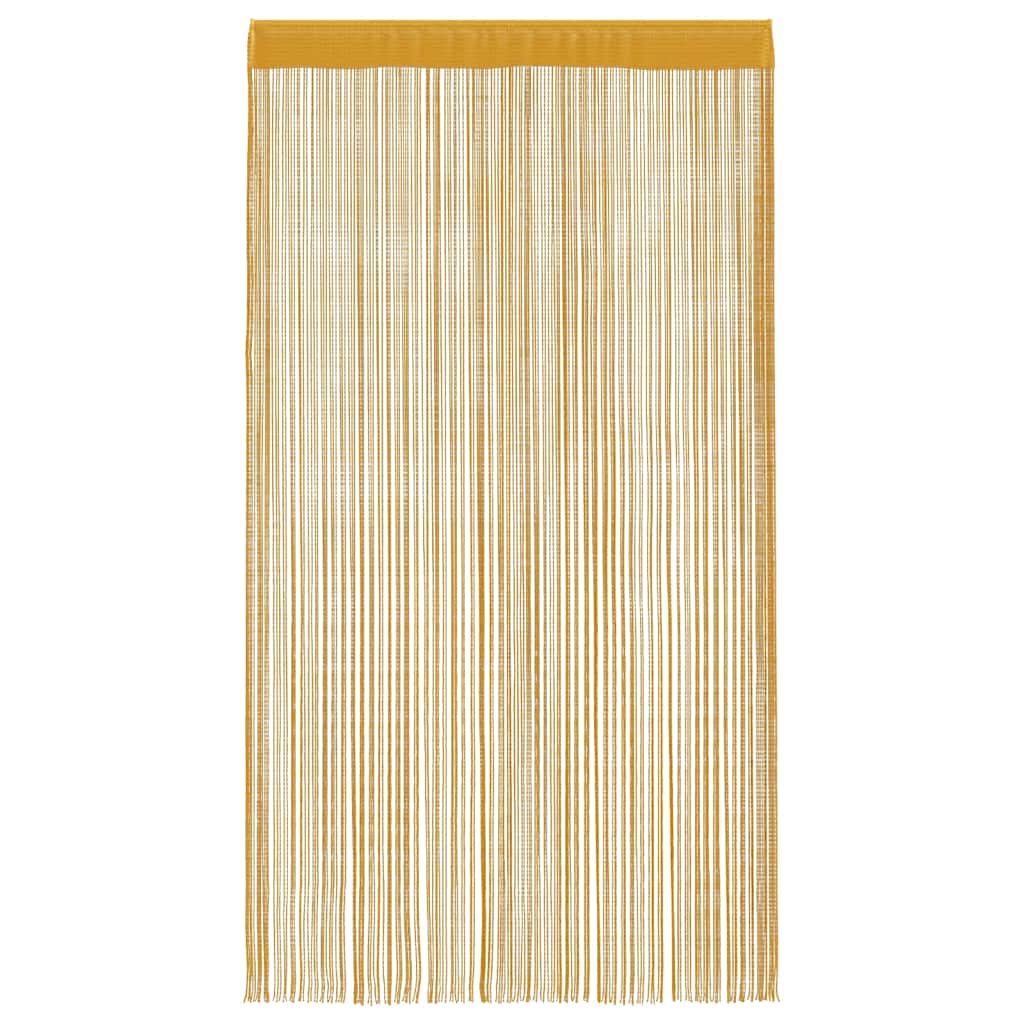 vidaXL Zasłony sznurkowe 2 szt. Złote 100x250 cm
