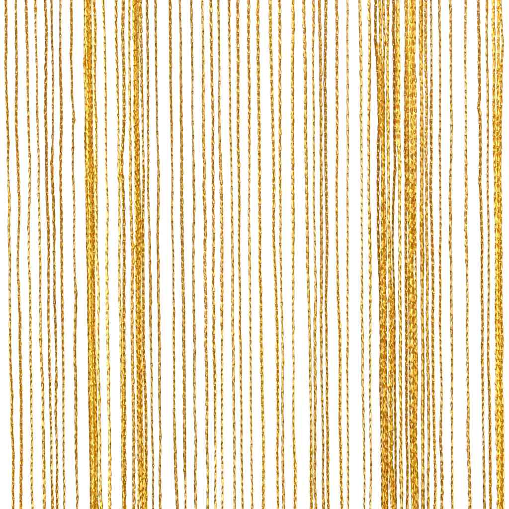vidaXL Zasłony sznurkowe 2 szt. Złote 140x250 cm