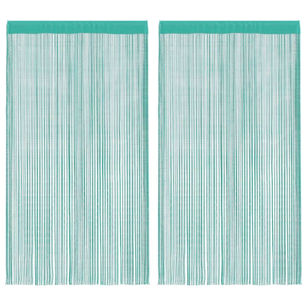 vidaXL Zasłony sznurkowe 2 szt. Turkusowe 100x250 cm