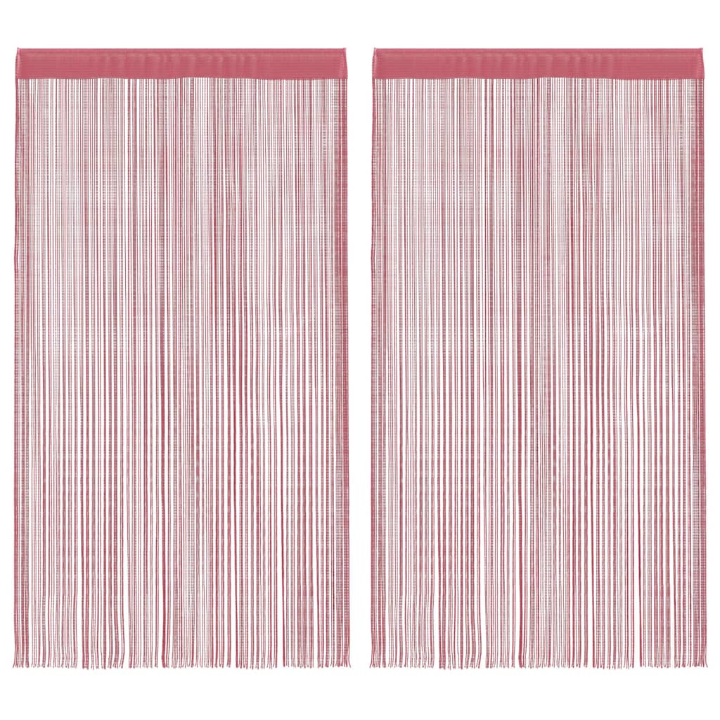 vidaXL Zasłony sznurkowe 2 szt. Różowe 140x250 cm
