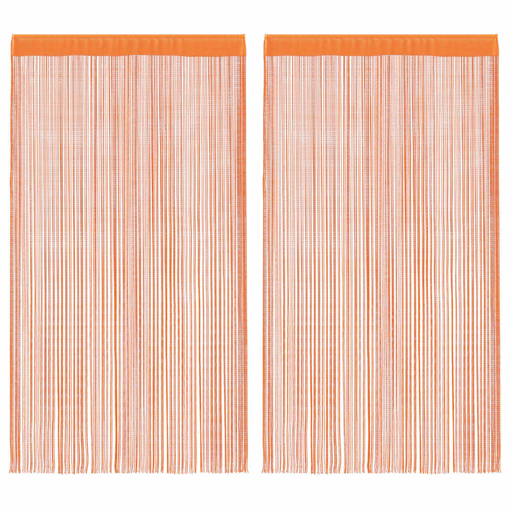 vidaXL Zasłony sznurkowe 2 szt. Pomarańczowe 140x250 cm