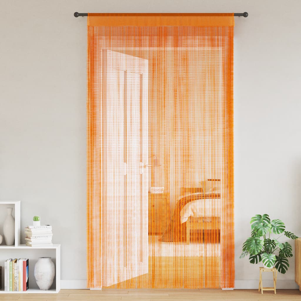 vidaXL Zasłony sznurkowe 2 szt. Pomarańczowe 140x250 cm