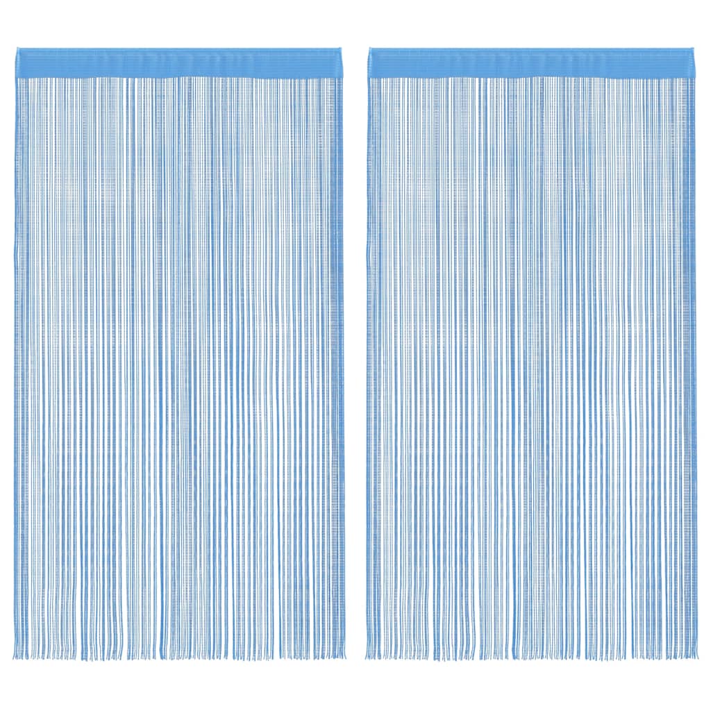 vidaXL Zasłony sznurkowe 2 szt. Jasnoniebieskie 140x250 cm