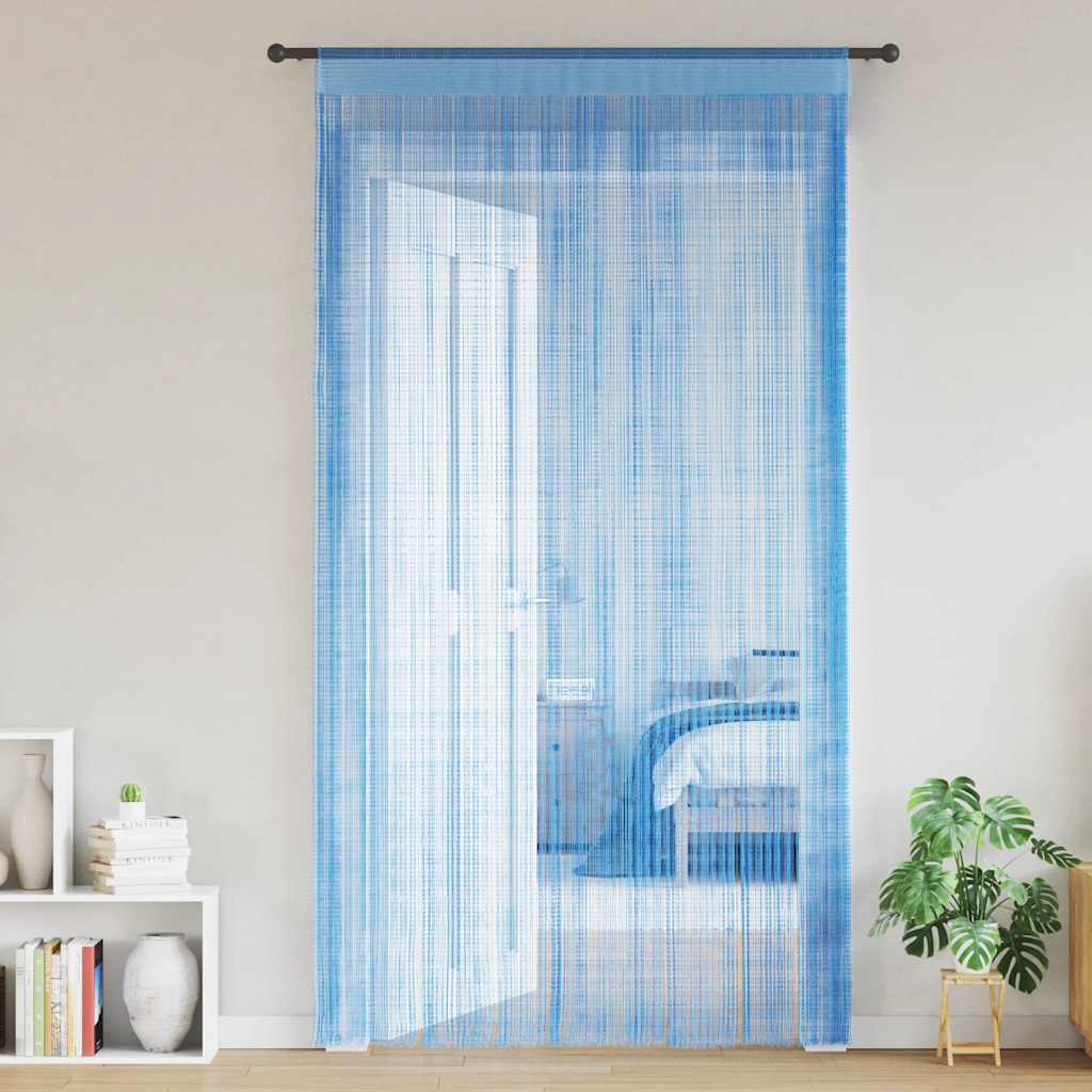 vidaXL Zasłony sznurkowe 2 szt. Jasnoniebieskie 140x250 cm