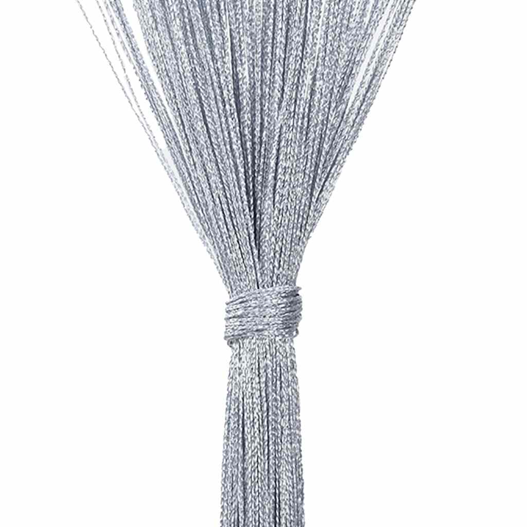 vidaXL Zasłony sznurkowe 2 szt. Jasnoszary 100x250 cm