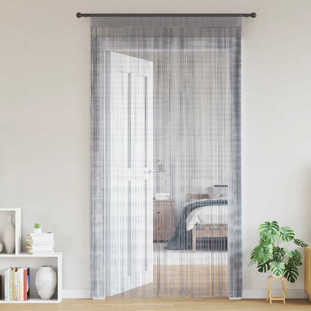 vidaXL Zasłony sznurkowe 2 szt. Jasnoszary 100x250 cm