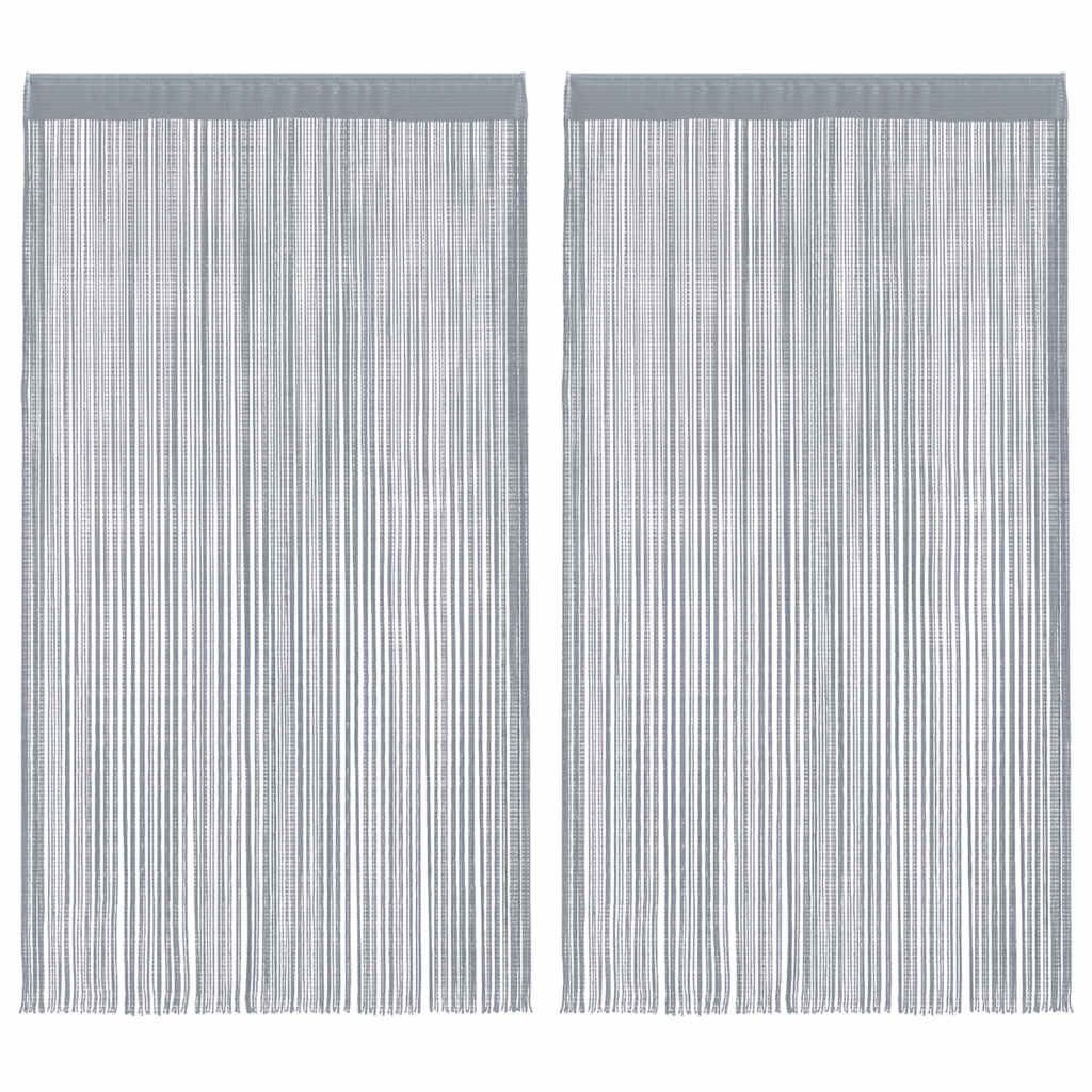 vidaXL Zasłony sznurkowe 2 szt. Jasnoszary 140x250 cm