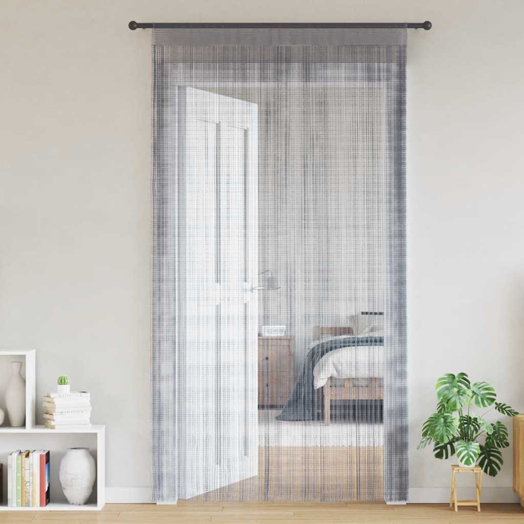 vidaXL Zasłony sznurkowe 2 szt. Jasnoszary 140x250 cm