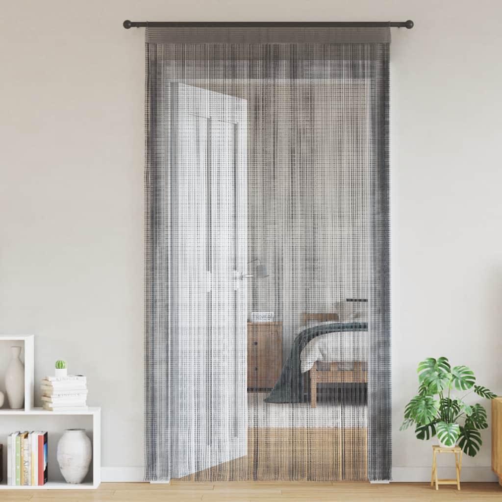 vidaXL Zasłony sznurkowe 2 szt. Antracyt 140x250 cm