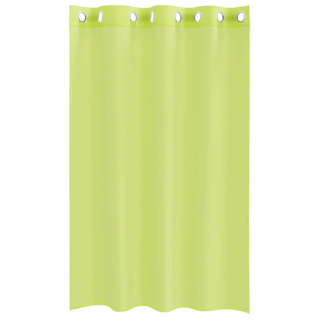 vidaXL Zasłony woalowe z przelotkami 2 szt. Jabłko zielone 140x175 cm