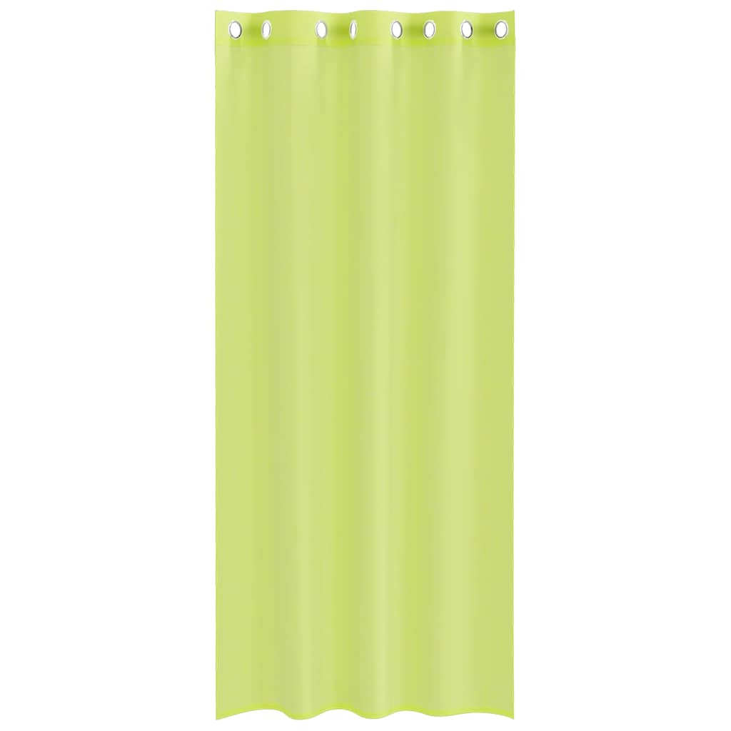 vidaXL Zasłony woalowe z przelotkami 2 szt. Jabłkowo-zielone 140x225cm