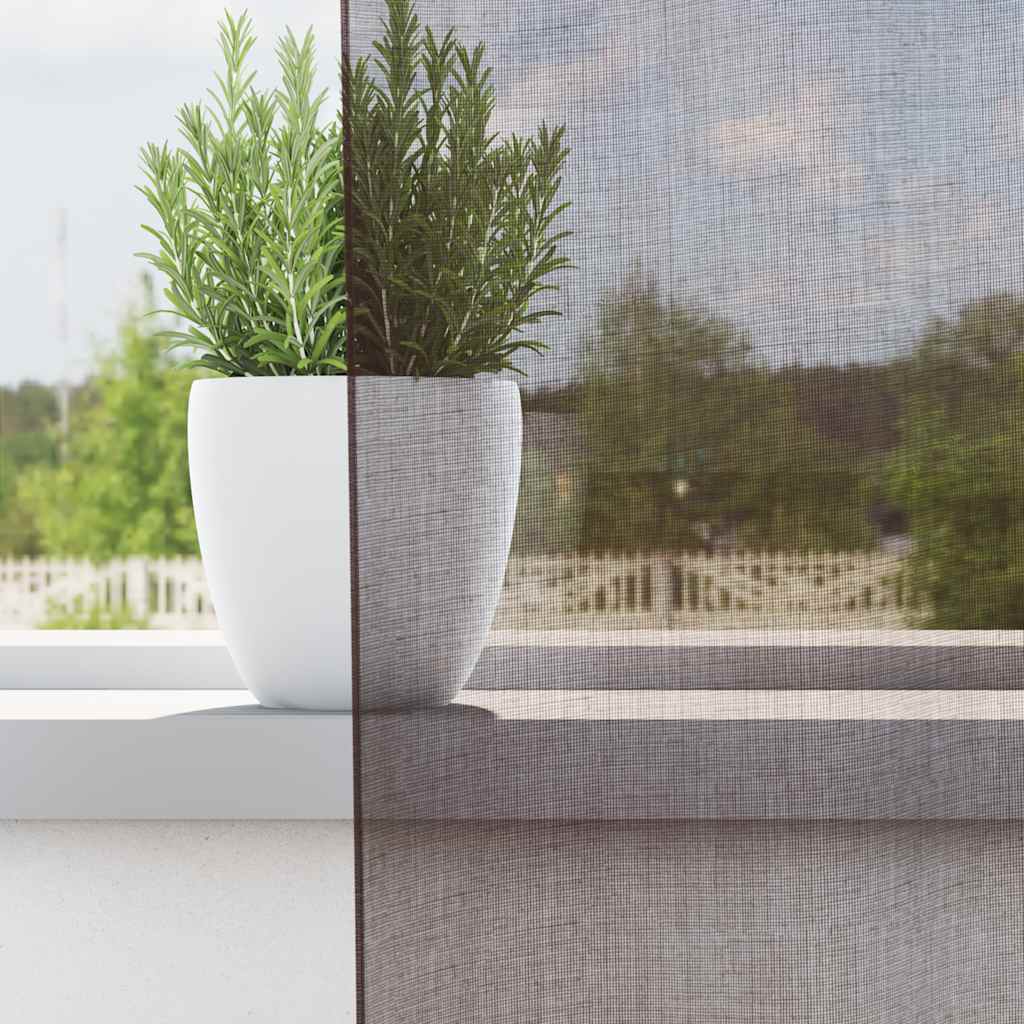 vidaXL Zasłony woalowe z przelotkami 2 szt. Brązowe 140x140 cm