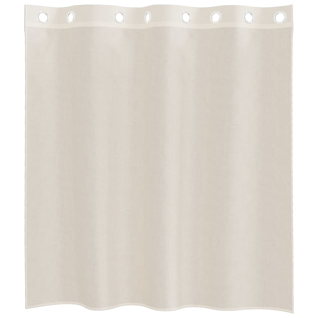 vidaXL Zasłony woalowe z przelotkami 2 szt. Kremowe 140x140 cm