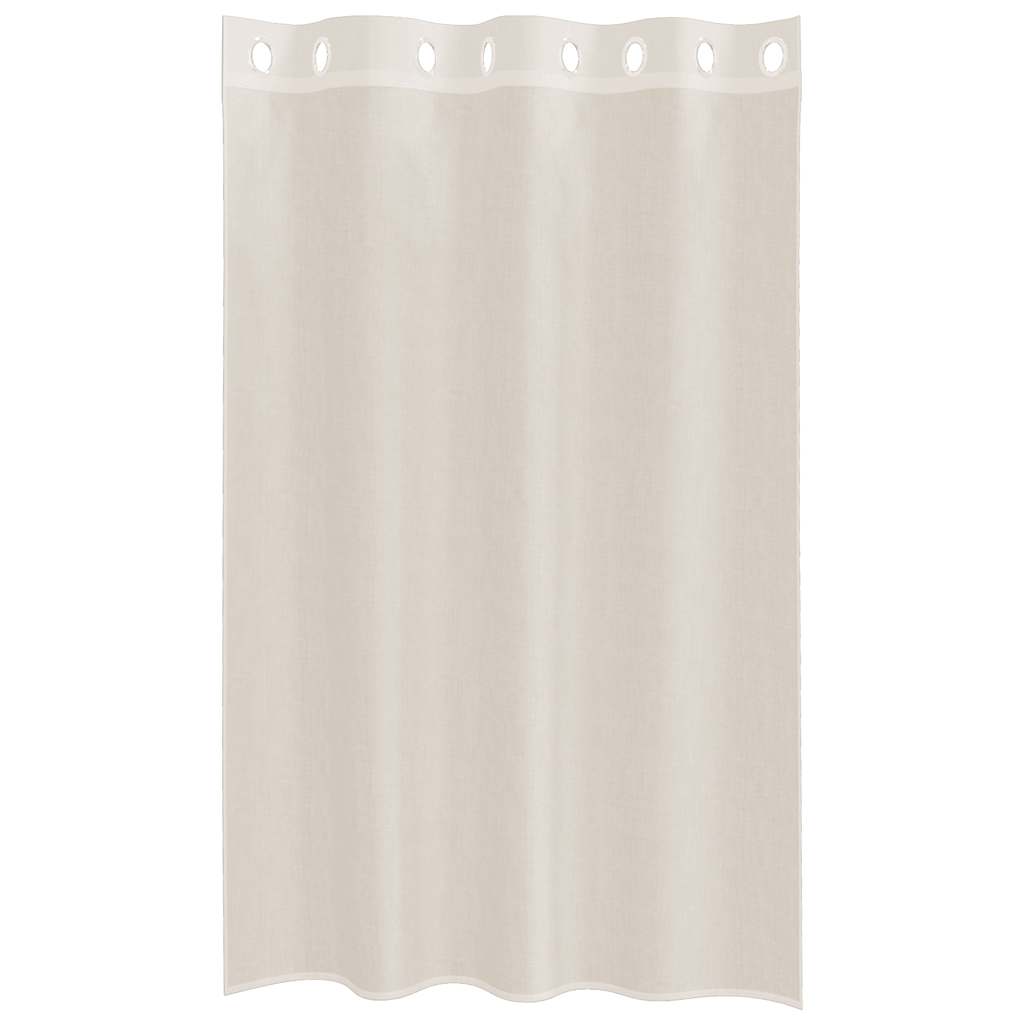 vidaXL Zasłony woalowe z przelotkami 2 szt. Kremowe 140x175 cm