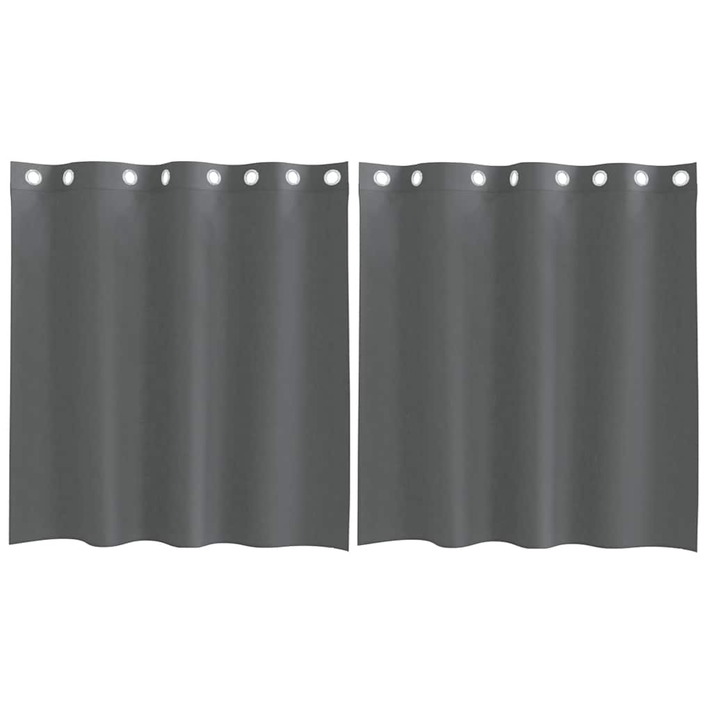 vidaXL Zasłony woalowe z przelotkami 2 szt. Ciemnoszary 140x140 cm