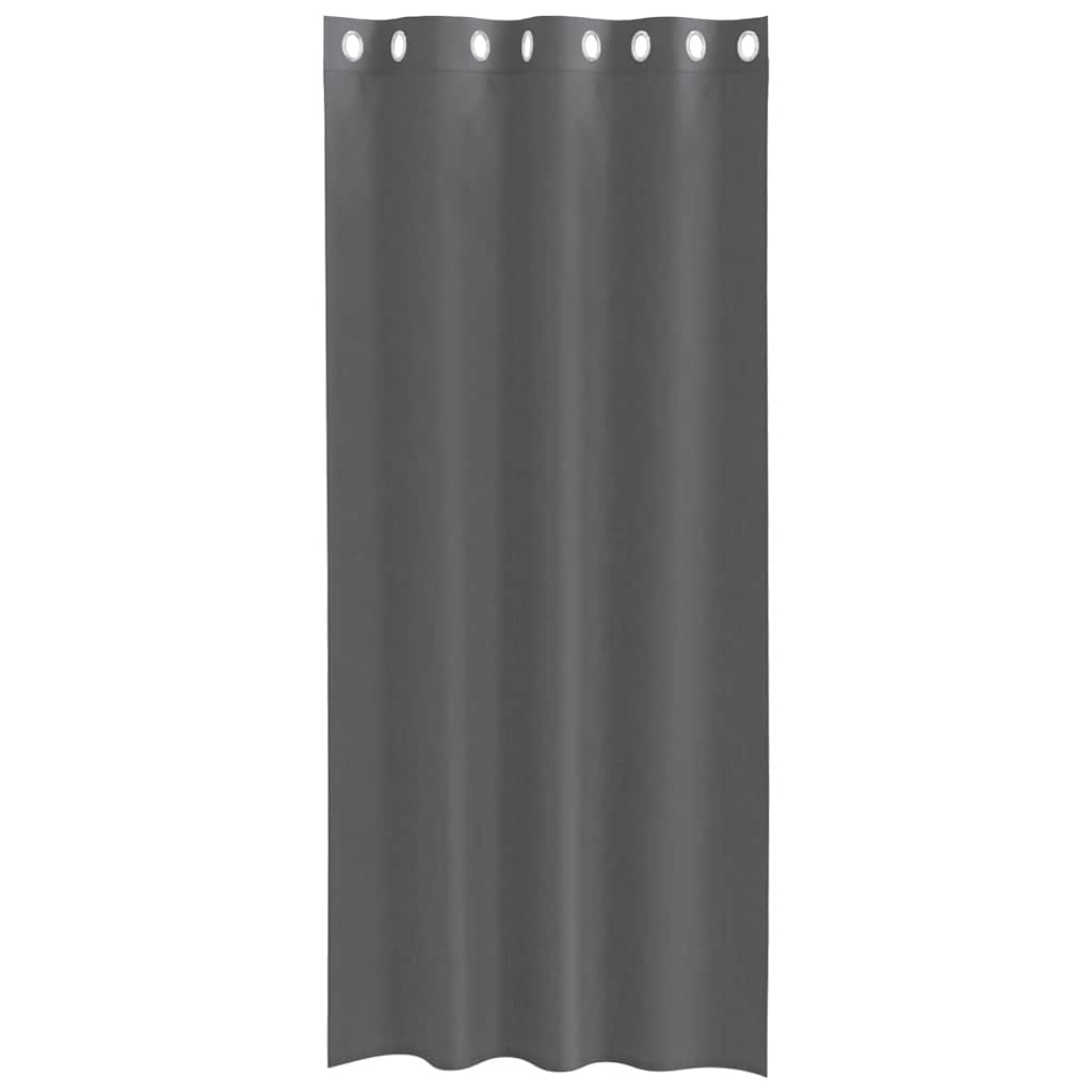 vidaXL Zasłony woalowe z przelotkami 2 szt. Ciemnoszary 140x225 cm