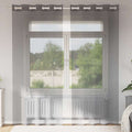 vidaXL Zasłony woalowe z przelotkami 2 szt. Ciemnoszary 140x225 cm