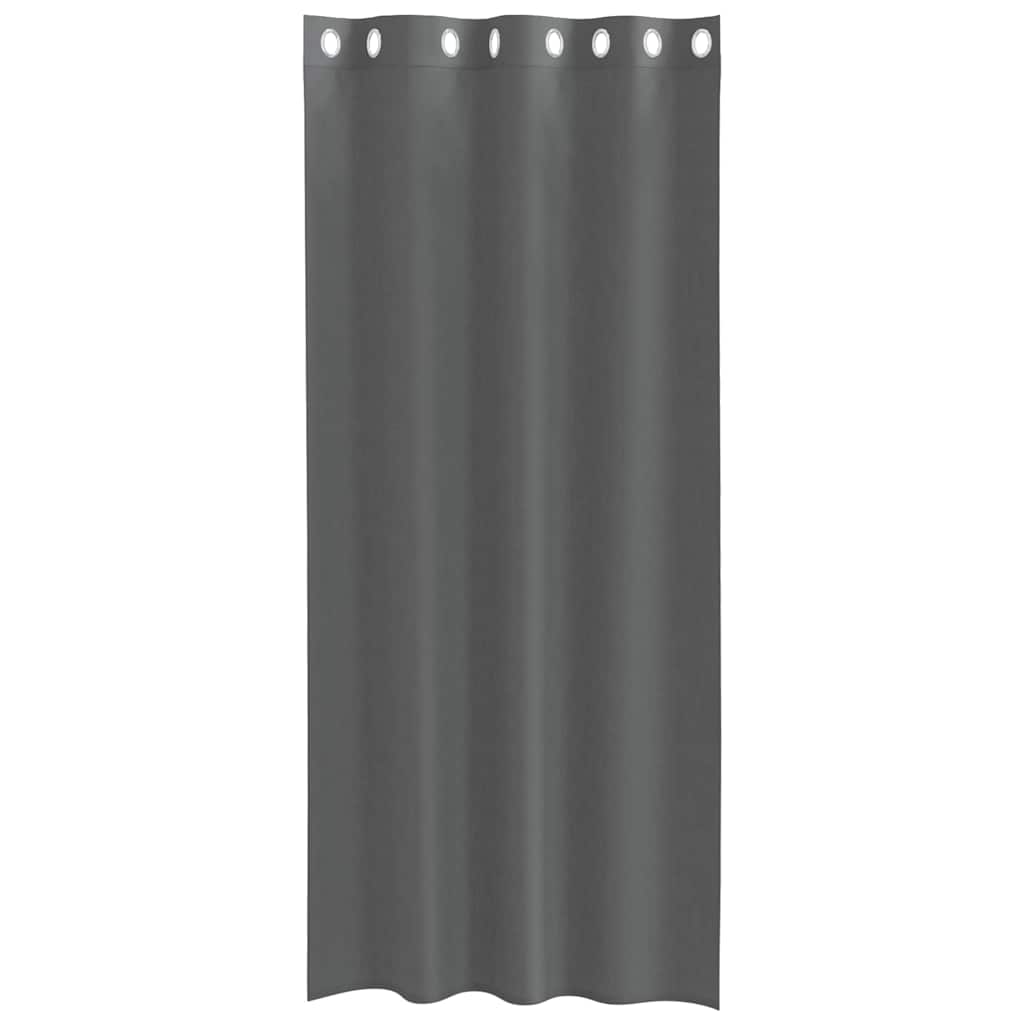 vidaXL Zasłony woalowe z przelotkami 2 szt. Ciemnoszary 140x245 cm