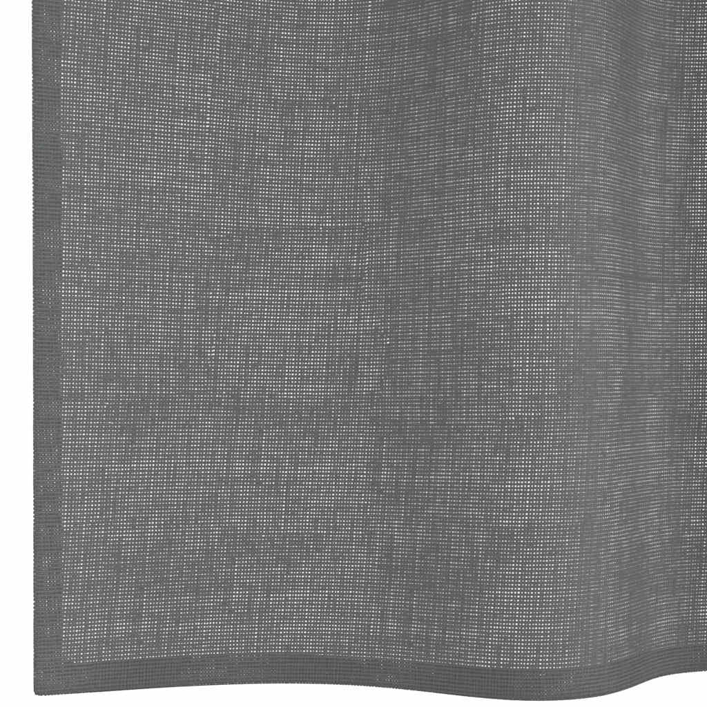 vidaXL Zasłony woalowe z przelotkami 2 szt. Ciemnoszary 140x245 cm
