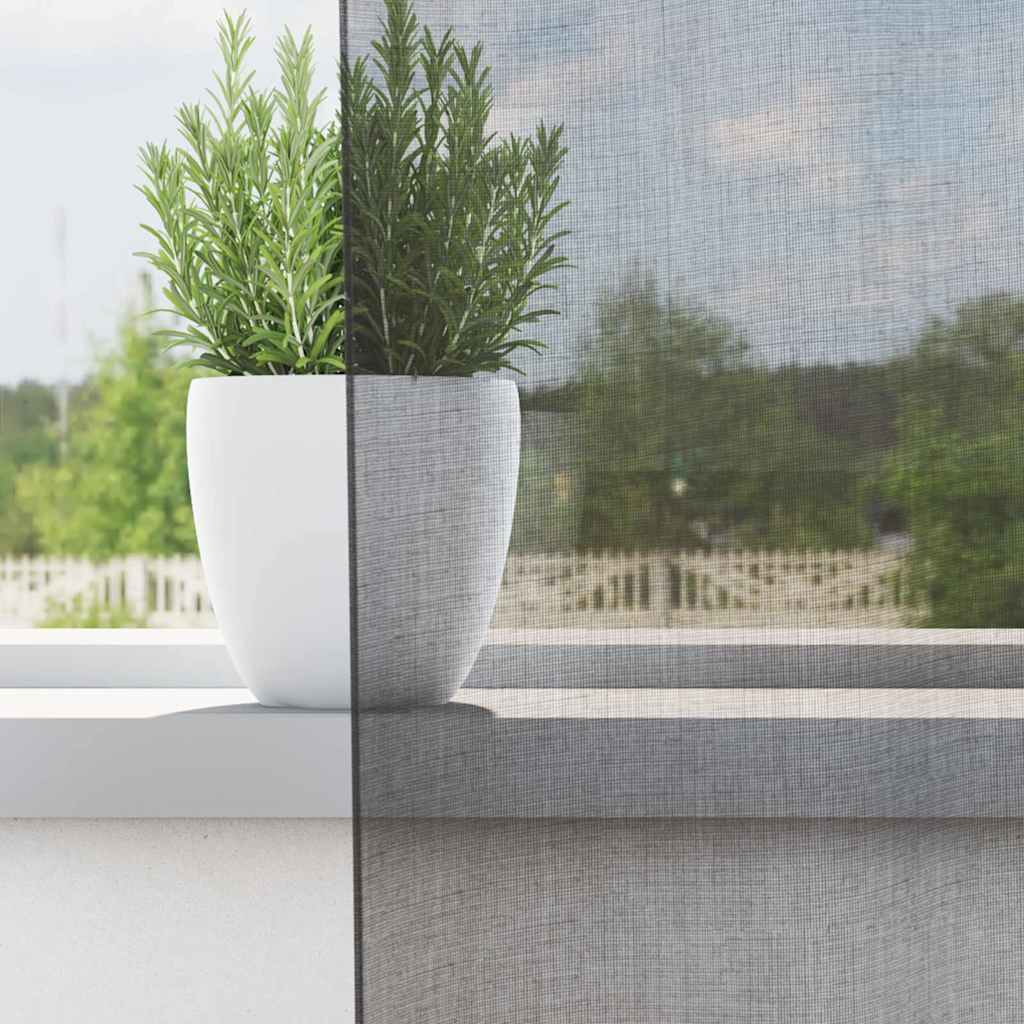 vidaXL Zasłony woalowe z przelotkami 2 szt. Ciemnoszary 140x260 cm