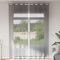 vidaXL Zasłony woalowe z przelotkami 2 szt. Ciemnoszary 140x260 cm