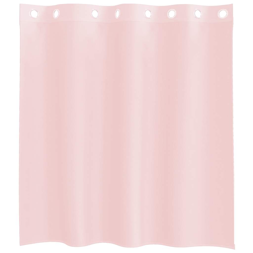 vidaXL Zasłony woalowe z przelotkami 2 szt. Jasnoróżowe 140x140 cm