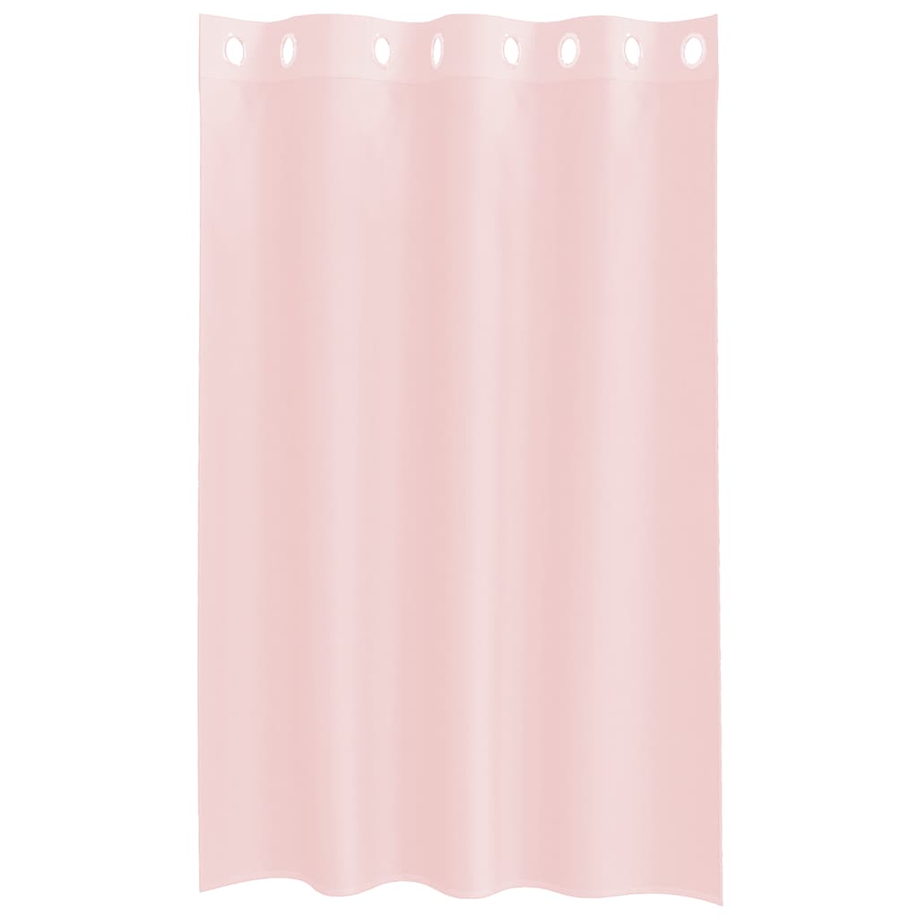 vidaXL Zasłony woalowe z przelotkami 2 szt. Jasnoróżowe 140x175 cm