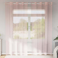 vidaXL Zasłony woalowe z przelotkami 2 szt. Jasnoróżowe 140x225 cm