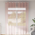 vidaXL Zasłony woalowe z przelotkami 2 szt. Jasnoróżowe 140x260 cm