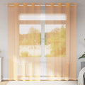 vidaXL Zasłony woalowe z przelotkami 2 szt. Pomarańczowe 140x225 cm