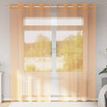 vidaXL Zasłony woalowe z przelotkami 2 szt. Pomarańczowe 140x245 cm