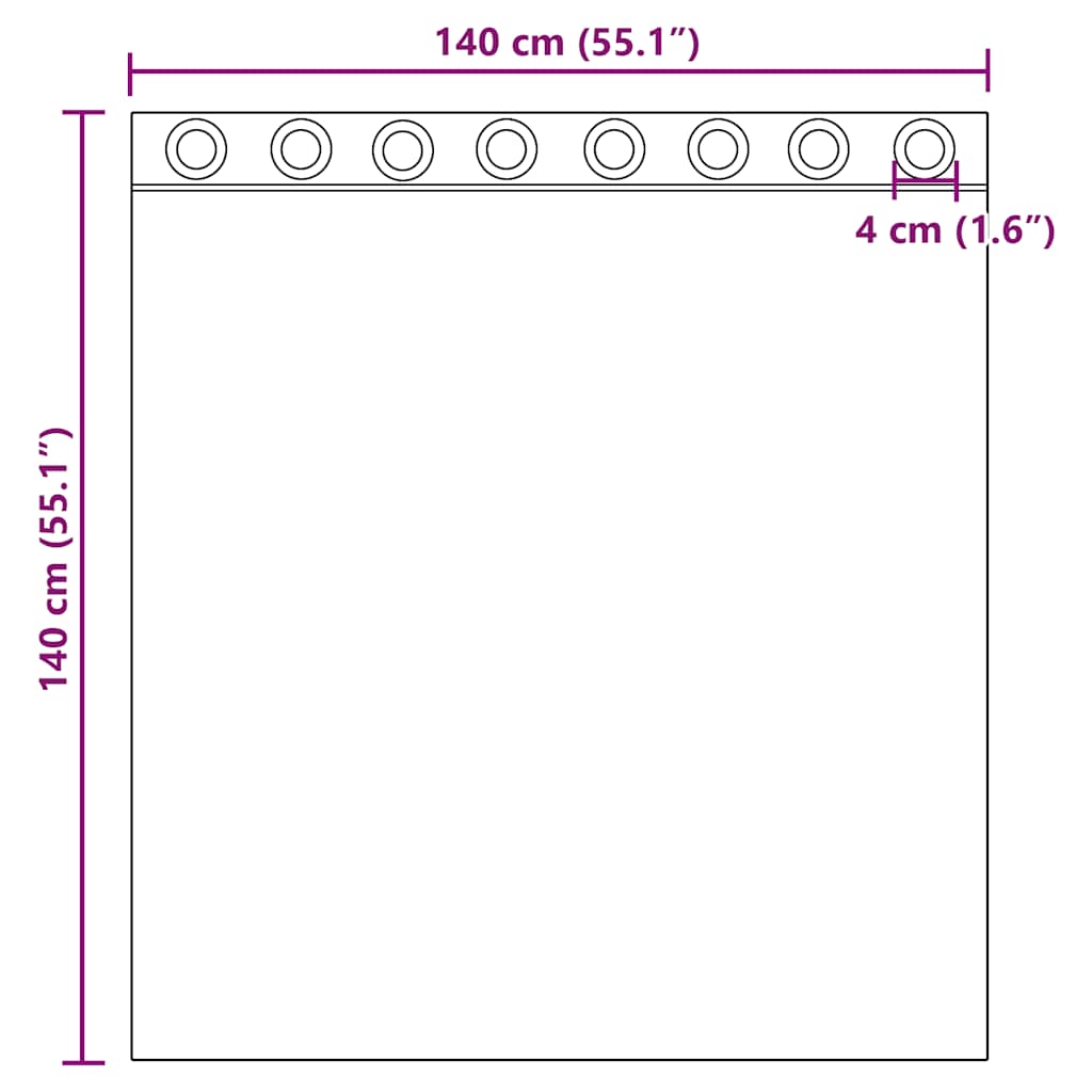 vidaXL Zasłony woalowe z przelotkami 2 szt. Różowe 140x140 cm