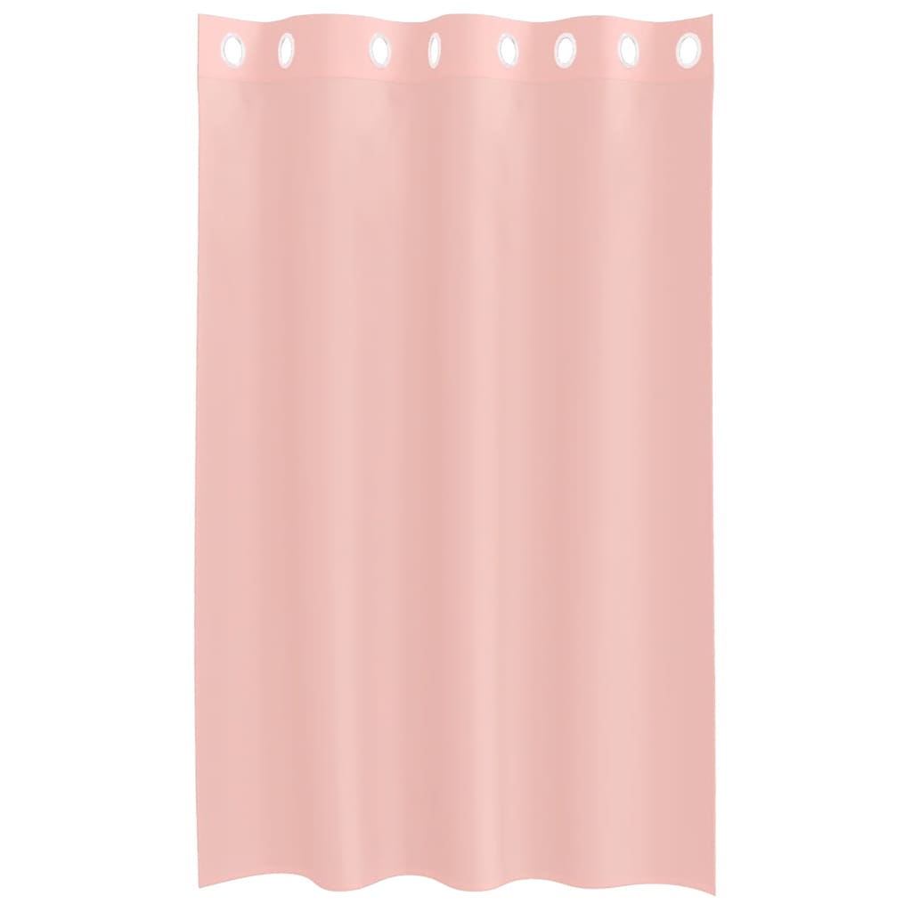 vidaXL Zasłony woalowe z przelotkami 2 szt. Różowe 140x175 cm