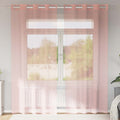 vidaXL Zasłony woalowe z przelotkami 2 szt. Różowe 140x225 cm