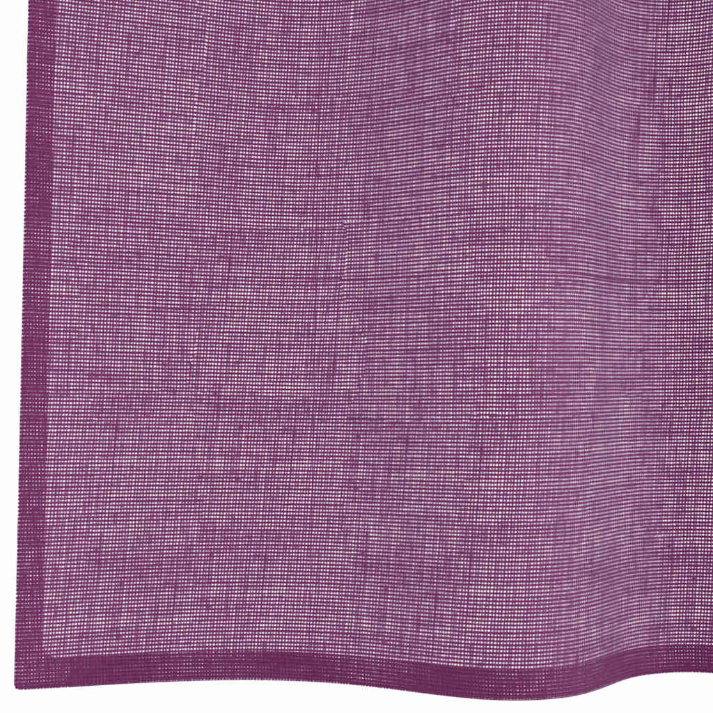 vidaXL Zasłony woalowe z przelotkami 2 szt. Fioletowe 140x225 cm