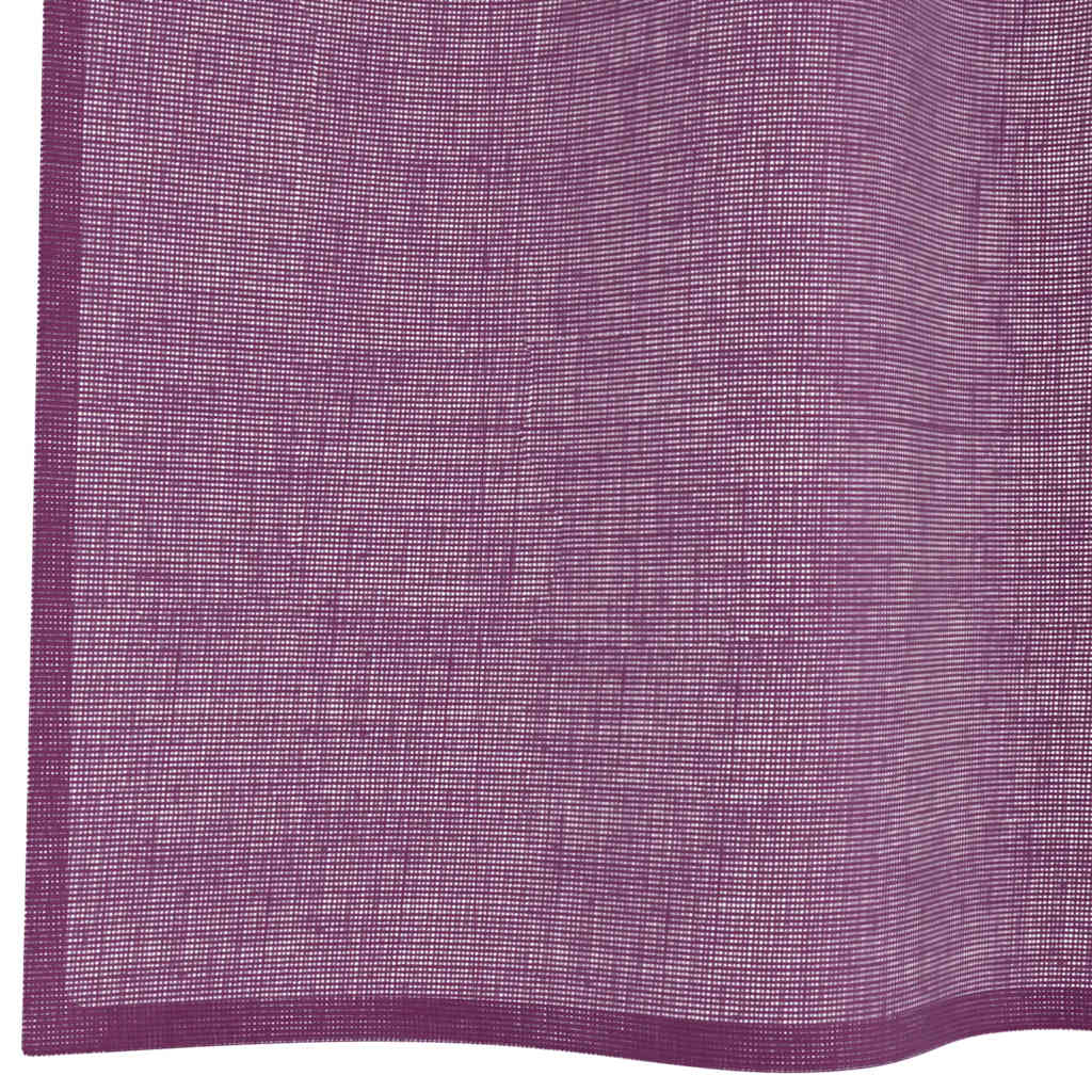 vidaXL Zasłony woalowe z przelotkami 2 szt. Fioletowe 140x245 cm